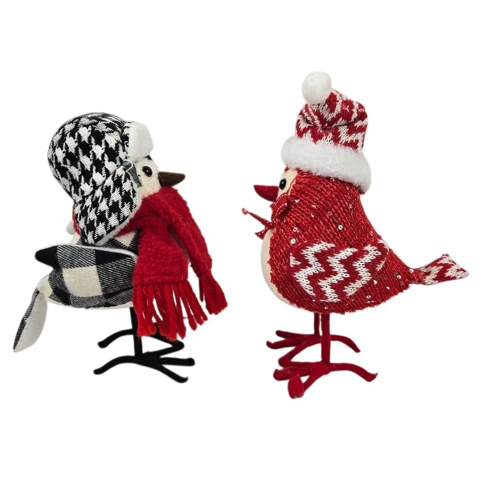 2 Target Wondershop Featherly Friends Birds Christmas Winter Hats & Scarves EUC